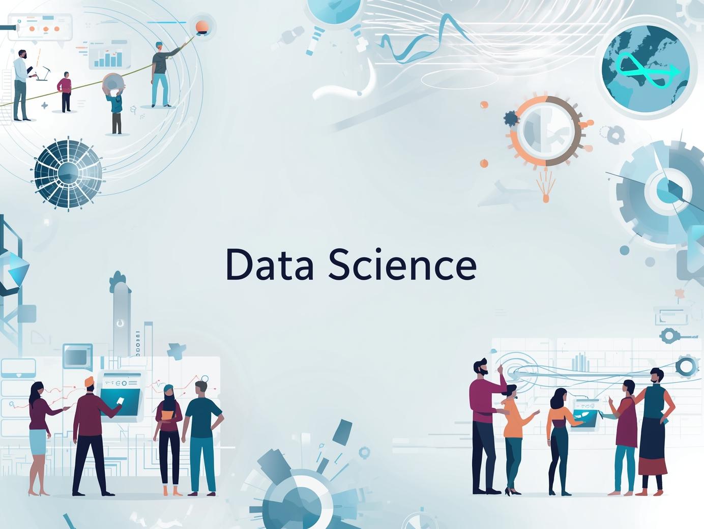 data science wallpaper with technology and title with some unique image and a humans also there related data science with light theme (2)